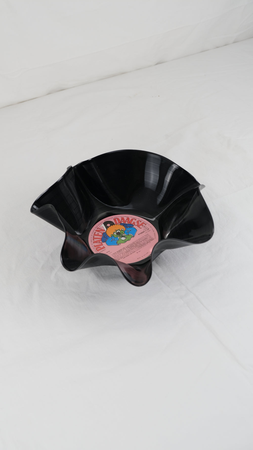 Roze vinyl record bowl | upcycled en handgevormd