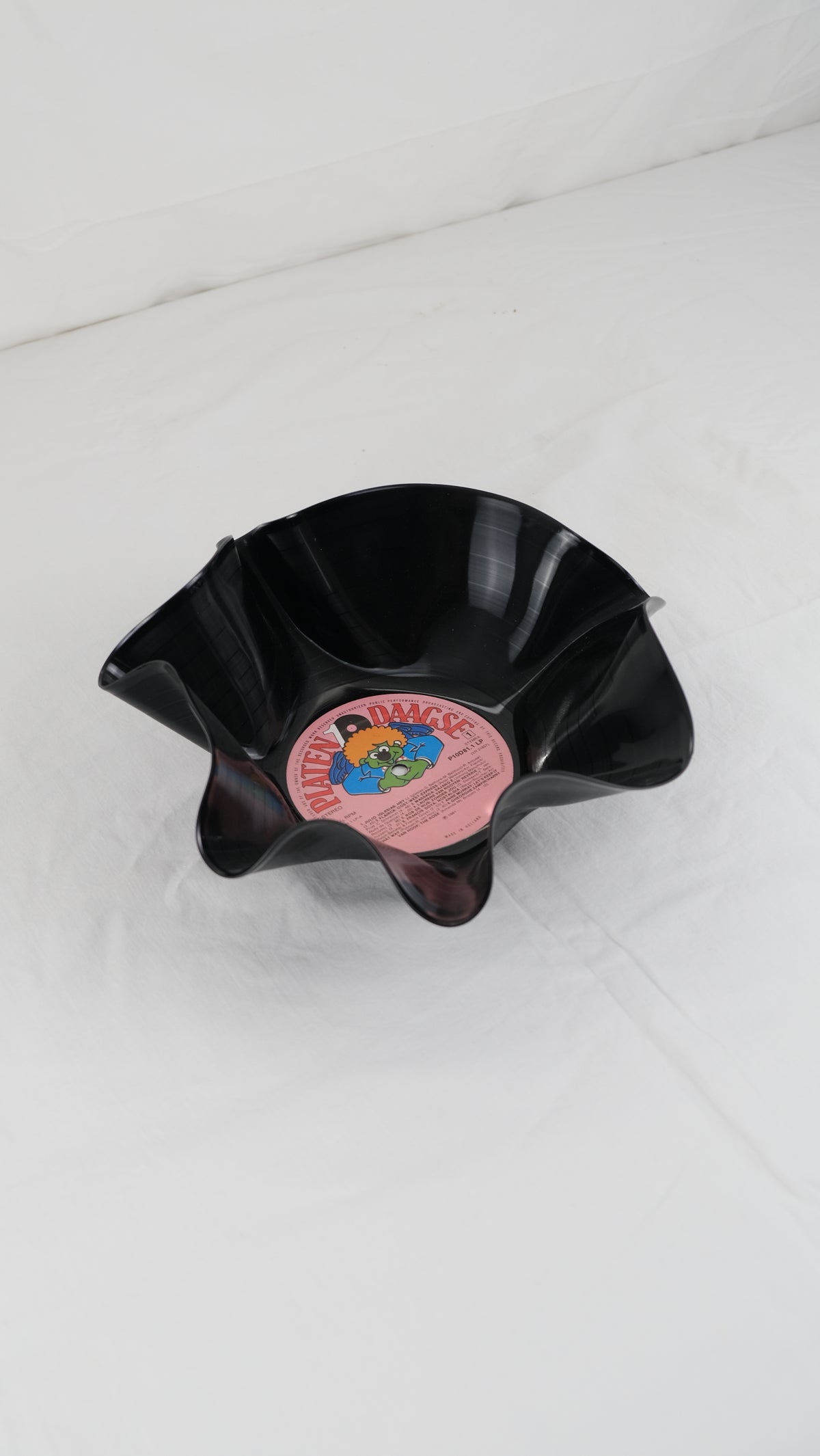 Roze vinyl record bowl | upcycled en handgevormd