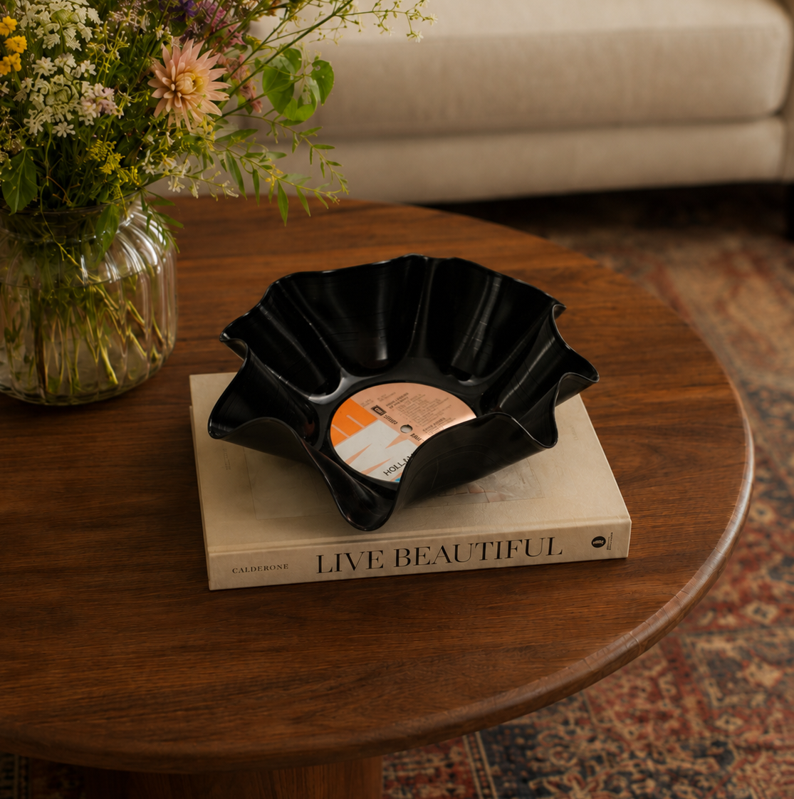 Fons Jansen vinyl record bowl | upcylced en handgevormd
