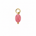 Pink natural stone charm