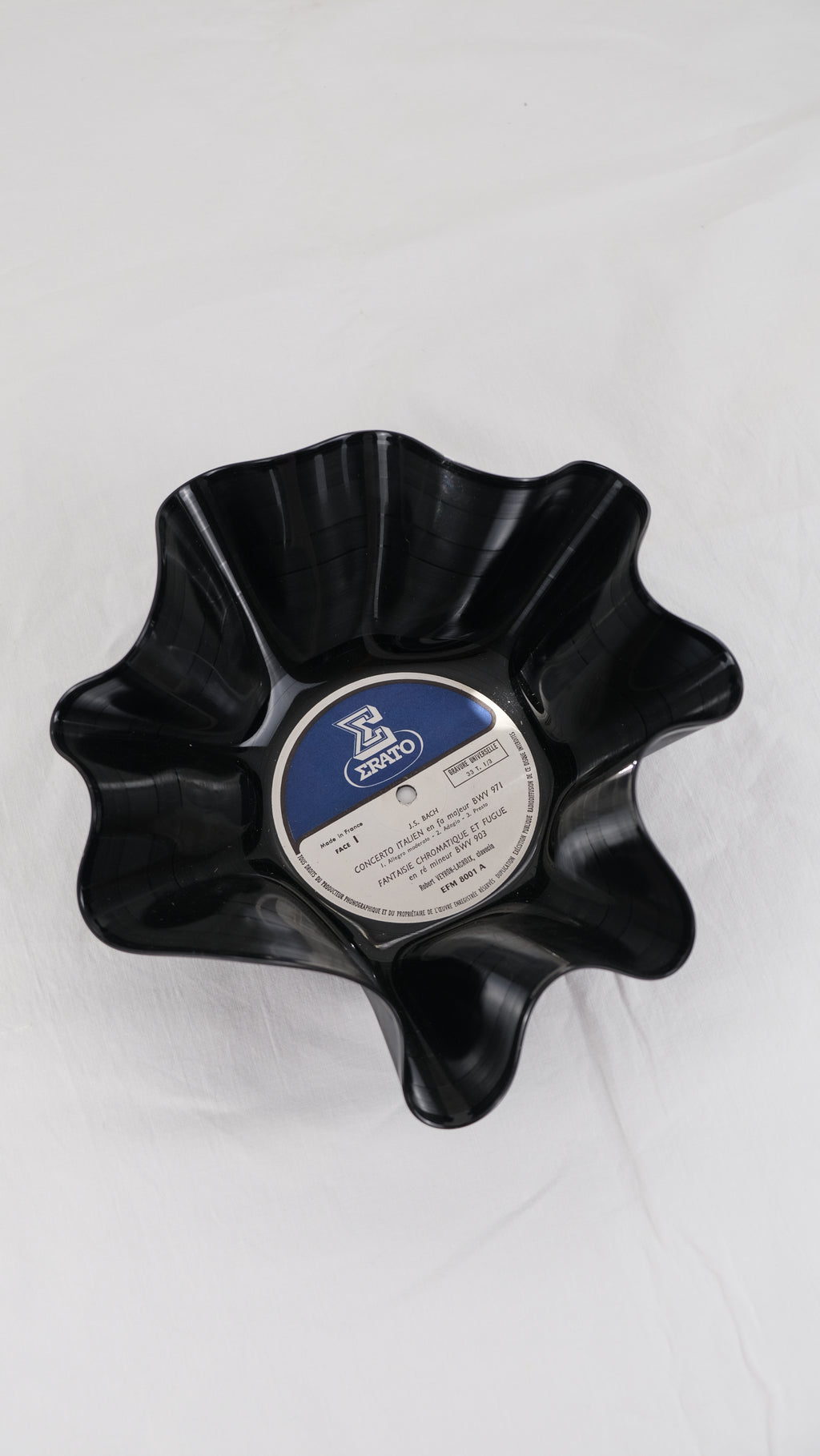 Bach vinyl record bowl | upcycled en handgevormd