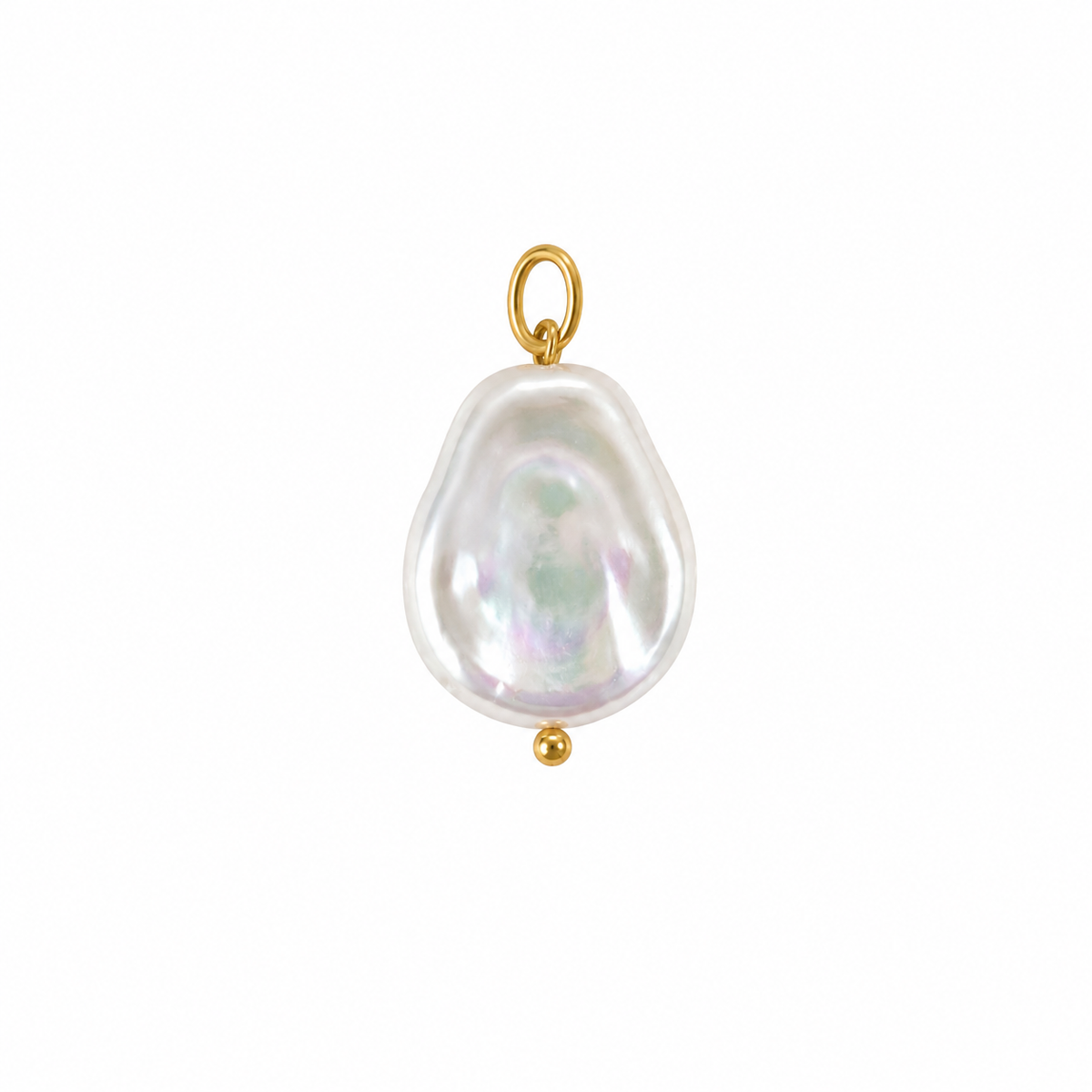 Flat baroque pearl