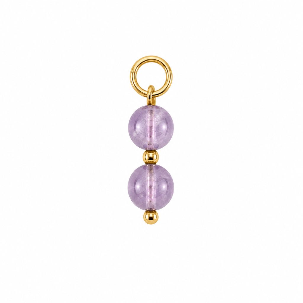 Lavender jade charm