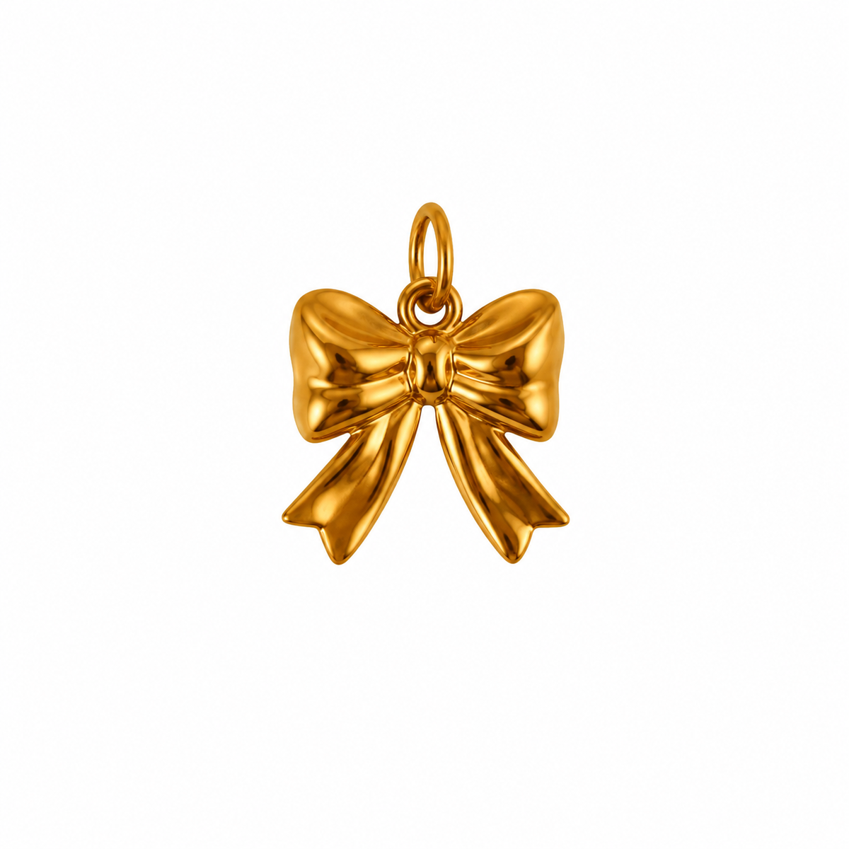 Gold bow charm