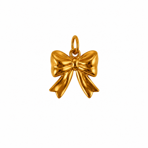 Gold bow charm