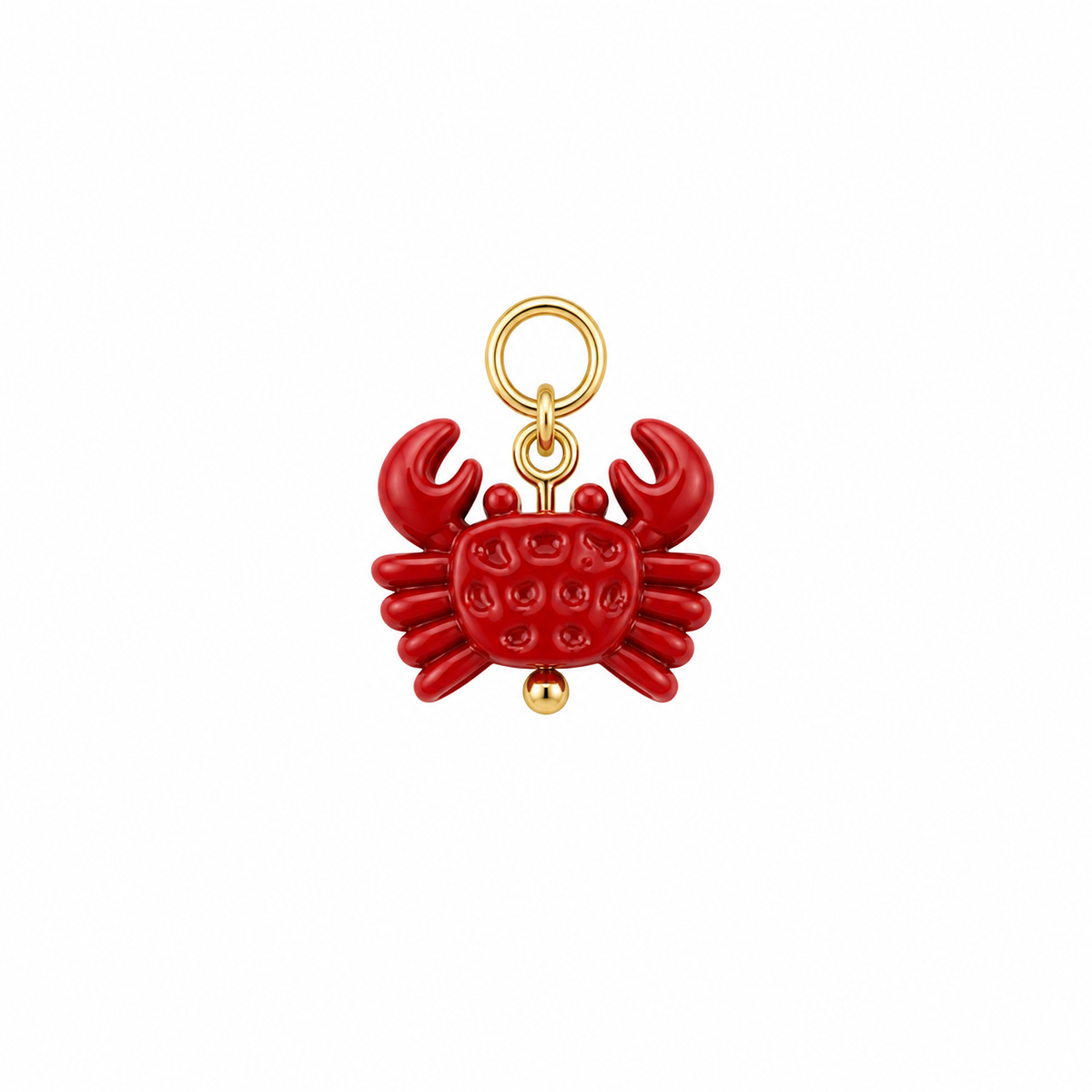 Gold crab charm