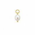 Gold fresh water pearl 10mm charm 