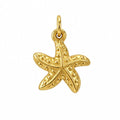 Gold sea star chunky charm