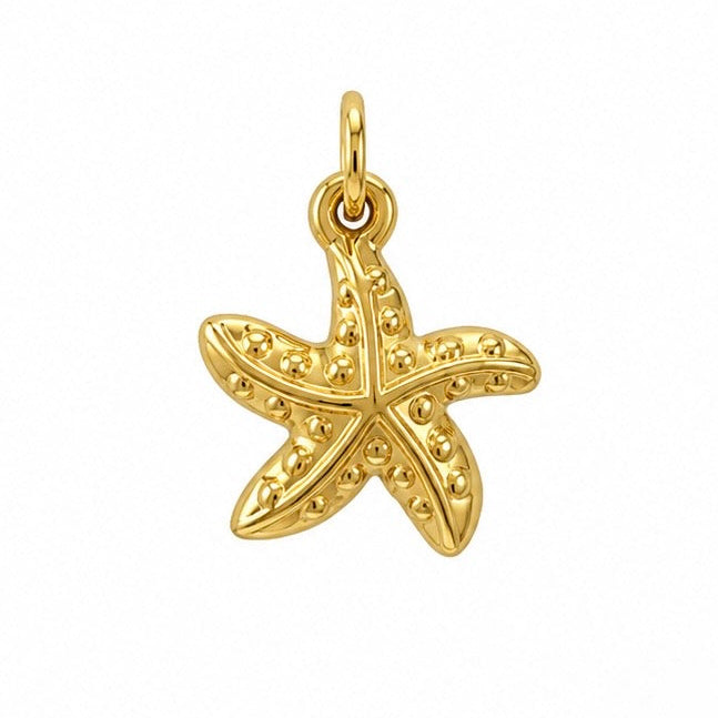 Gold sea star chunky charm