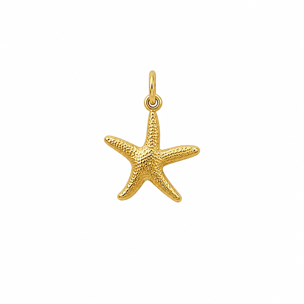 Gold sea star small charm