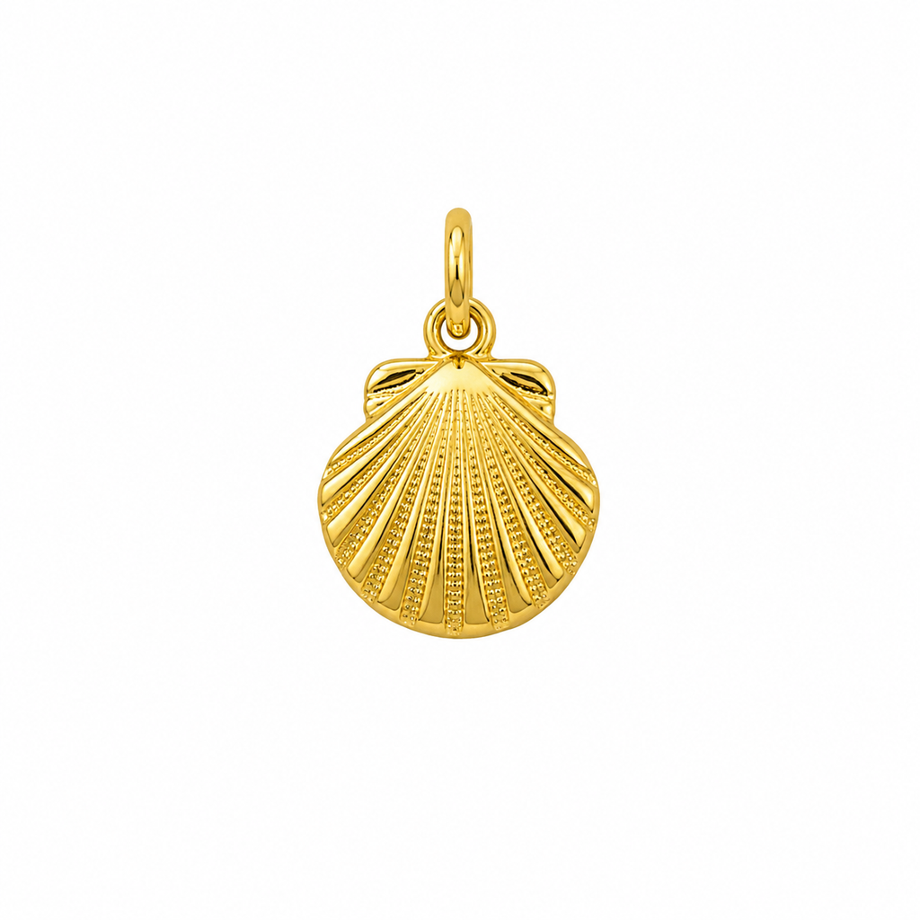 Gold seashell charm 2