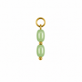Light green natural stone charm