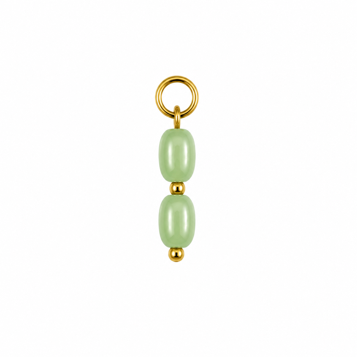 Light green natural stone charm