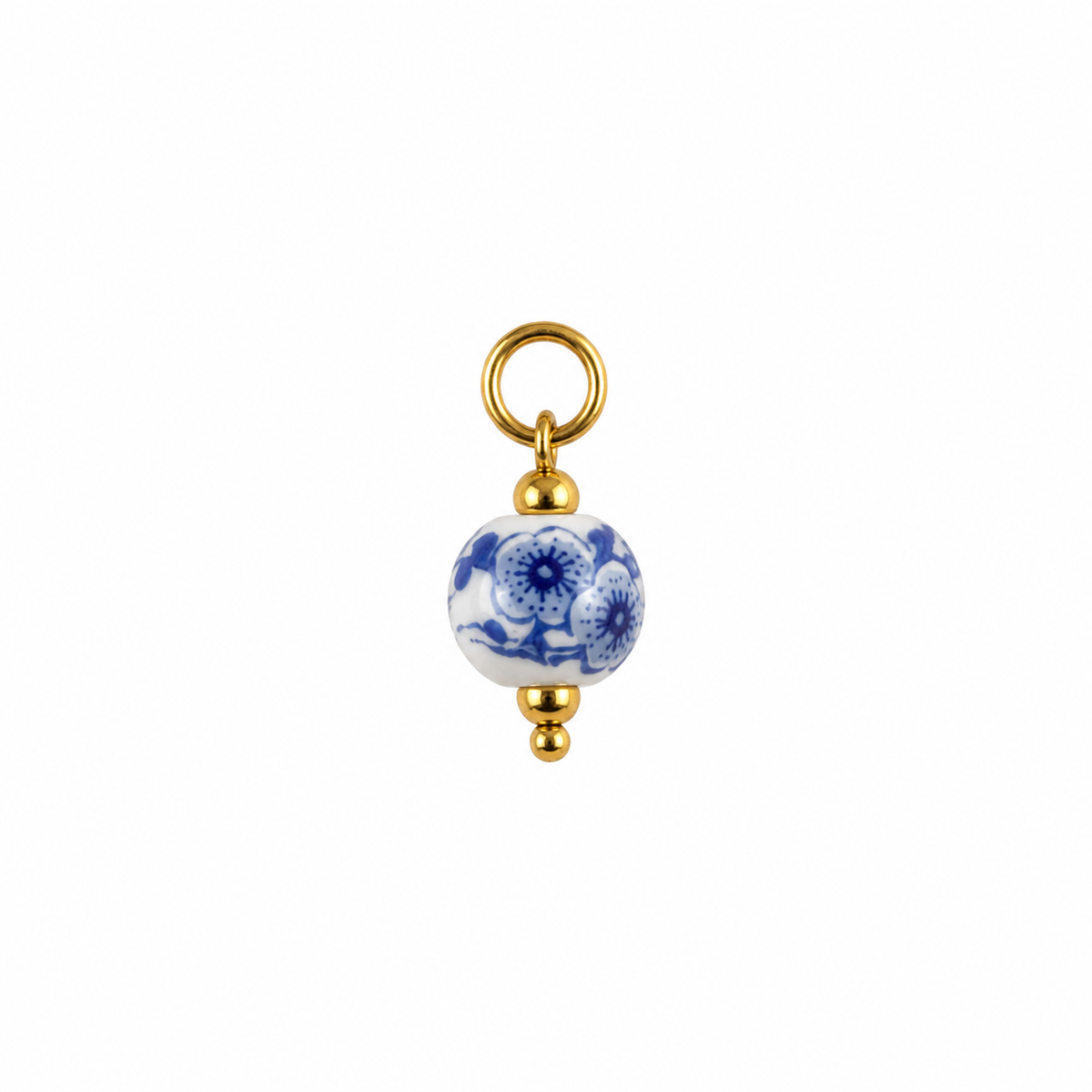 Blue ceramic charm