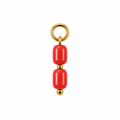 Orange pink beads charm