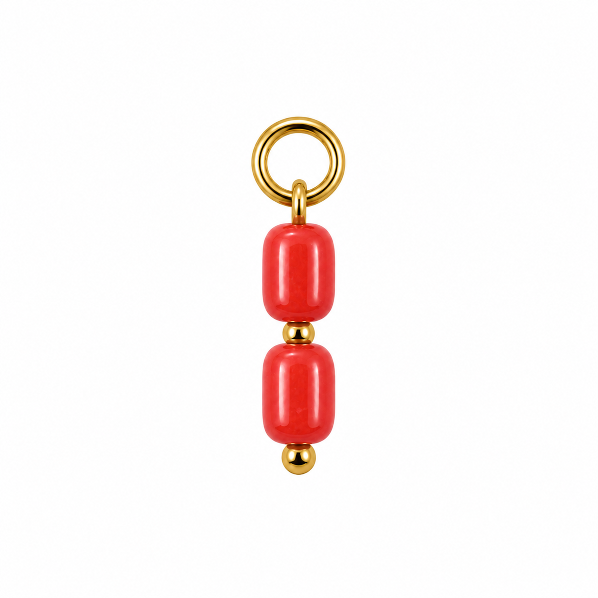 Orange pink beads charm